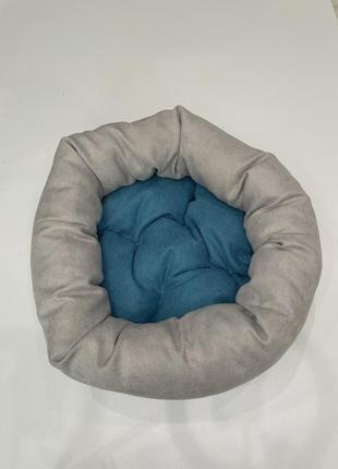 Лежак для котов и собак skypuff 80 см great cool beige +  teal