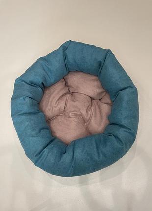 Лежак для котов и собак skypuff 80 см teal +  dusty rose