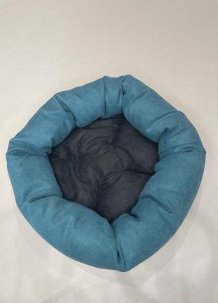 Лежак для котов и собак skypuff 50 см teal +  graphite