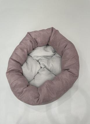 Лежак для котов и собак skypuff 50 см dusty rose +  white