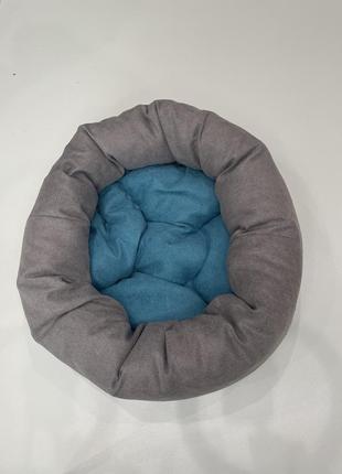 Лежак для котов и собак skypuff 80 см great taupe +  teal
