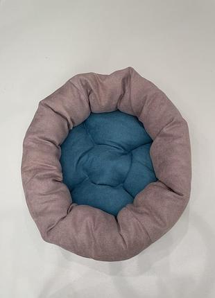 Лежак для котов и собак skypuff 80 см dusty rose +  teal
