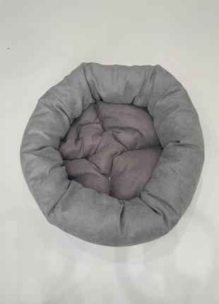 Лежак для котов и собак skypuff 80 см light gray +  taupe