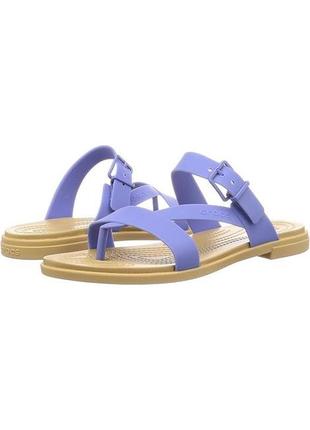 Сандалії жіночі crocs tulum toe post sandal lapis tan 8 розмір