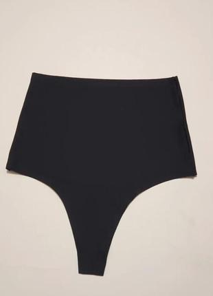 Стринги чорні безшовні, чорні високі л-2хл. трусики жіночі стяжка