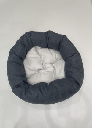 Лежак для котов и собак skypuff 50 см graphite +  white