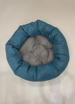 Лежак для котов и собак skypuff 50 см teal +  light gray
