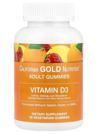 Вітамін д3 для дітей california gold nutrition vitamin d3 90 жувальних таблеток