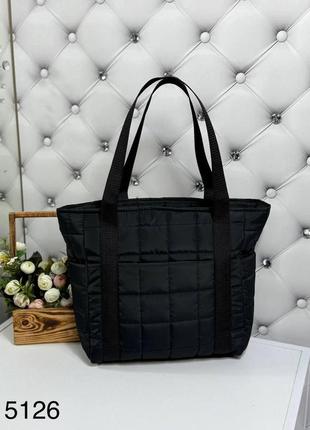 Женская сумка-шопер - вместительная и стильная черная