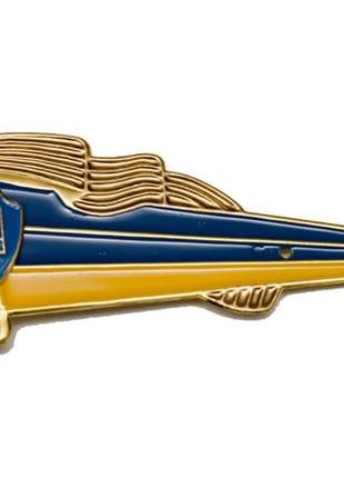 Прапорець на бере з гербом україни великий (металевий)