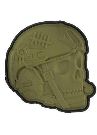 Шеврон на липучці пвх operator 3d хакі на чорному