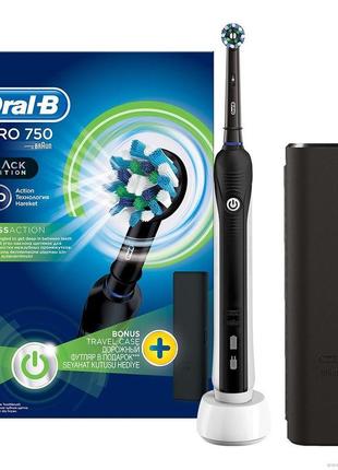 Зубная щетка oral-b pro 750 cross action black edition