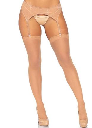 Пояс для панчіх leg avenue rhinestone garterbelt nude one size