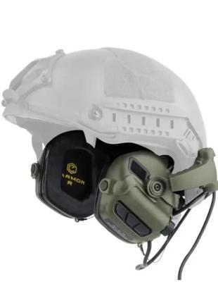 Активні навушники earmor m32 + з кріплення на шолом earmor m16c rac ( чебурашка)