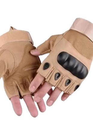 Тактичні рукавички oakley sandcolor (койот) безпалі