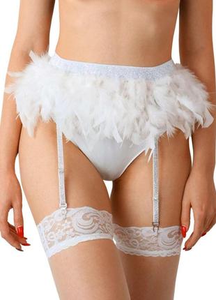 Пояс для панчіх art of sex — sweet angel, розмір xs-2xl, колір білий