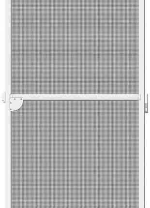 Противомоскитная сетка с защитной сеткой от мух с алюминиевой рамой 100 x 210 см schellenberg 700503 фото