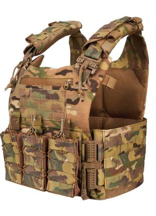 Плитоноска розвантажувальний жилет cordura 1000d зі 4 точками швидкоскидання та 3 підсумки мультикам