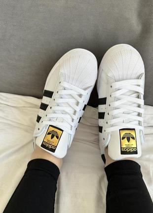 Adidas superstar 2w white /  black premium