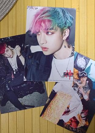 Набор открыток кристофер бан bang chan stray бан чан kids стрей кидз 3 шт 20323