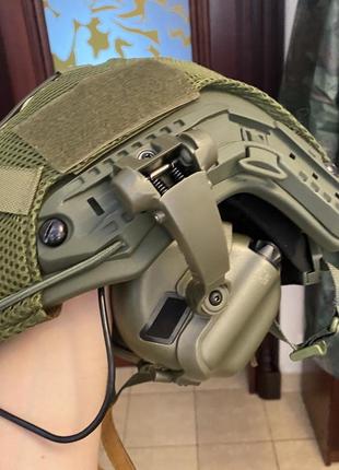 Шолом каска з навушниками м31 комплект fast helmet nij iiia m l військовий шолом та чебурашки балістичний