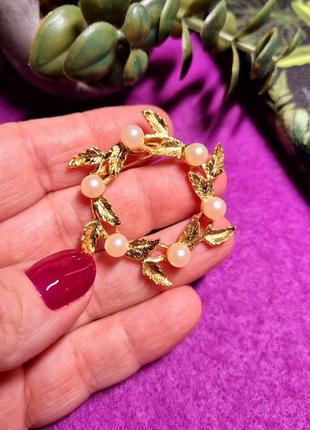 Брошка dfa, віночок, вінтаж