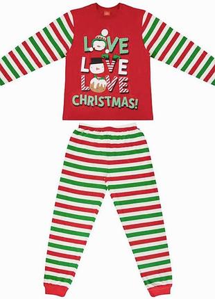 Костюм ельфа помощника санты пижама хлопковая из двух предметов men’s pyjamas (англия )
