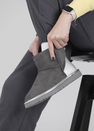Уги угі угги уггі ugg mini grey chromium