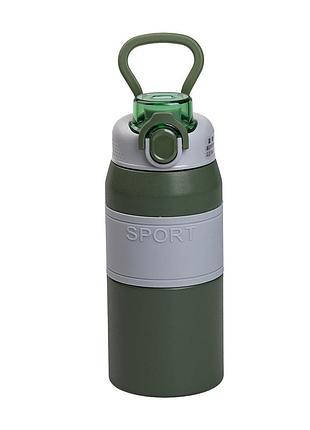 Термос sport из нержавеющей стали 600 мл  зеленый