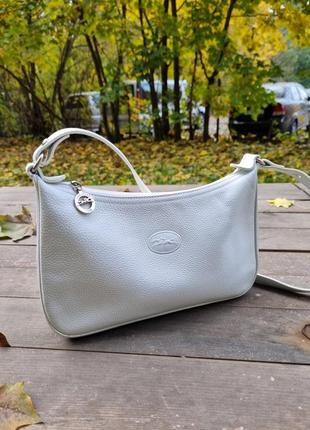 Сумка longchamp, багет longchamp, кожаная сумка, сумочка, кроссбоди longchamp,