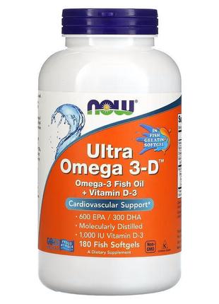 Now ultra omega 3-d у м'яких капсулах №180