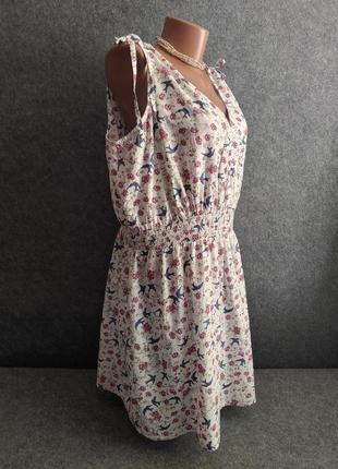 Коттоновое легкое открытое платье 50-52-54 размера2 фото