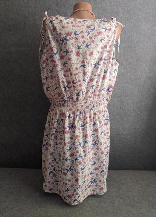 Коттоновое легкое открытое платье 50-52-54 размера3 фото