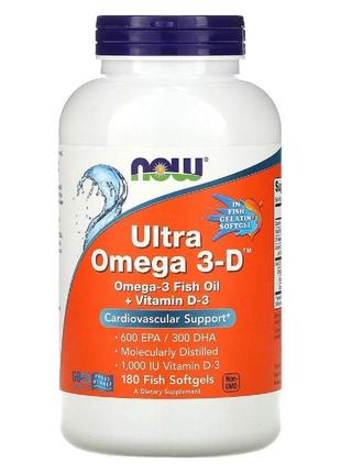 Now ultra omega 3-d у м'яких капсулах №180