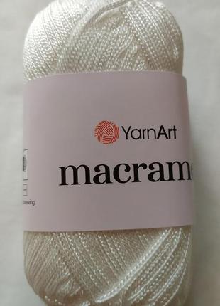 Пряжа ярнарт  макраме, цвет - белый