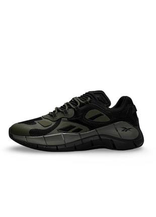 Reebok zig kinetica || army green black 42
