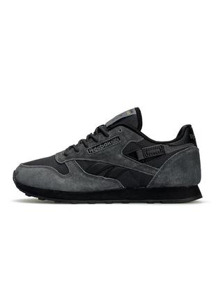 Reebok classic new dark grey black 44