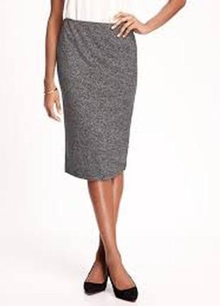 Old navy міді спідниця xs sweater knit midi pencil skirt dark heather grey