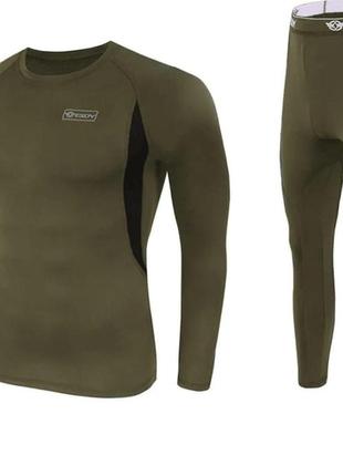 Комплект термобілизни esdy tactical fleece thermal suit хакі
