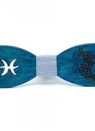 Классическая деревянная галстук-бабочка gofin знак зодиака рыбы gbdh-8400