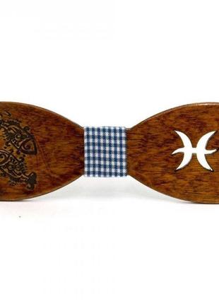 Деревянная галстук бабочка gofin знак зодиака рыбы gbdh-8292