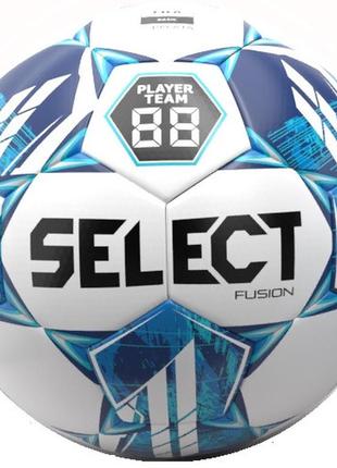 М’яч футбольний select fusion fifa basic v23 (962) біл/синій, 5