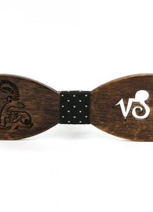 Деревянная галстук бабочка gofin темная знак зодиака козерог gbdh-8293