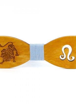 Деревянная галстук бабочка gofin знак зодиака лев gbdh-8269