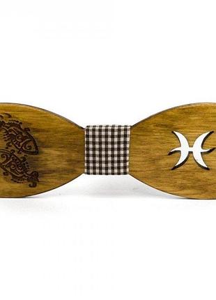 Деревянная галстук бабочка gofin знак зодиака рыбы gbdh-8284