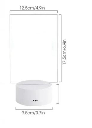 Ночник планер, доска для записи маркером, светильник для рисования usb, настольная...