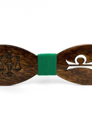 Деревянная галстук бабочка gofin темная знак зодиака весы gbdh-8297