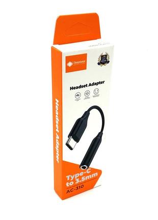 Переходник deepbass ac-310 type c to aux черный