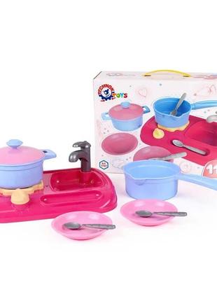 Кухня з набором посуду 5989 (5) "technok toys"