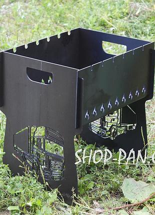 Мангал розбірний на 8 шт з індивідуальним гравіюванням - на подарунок